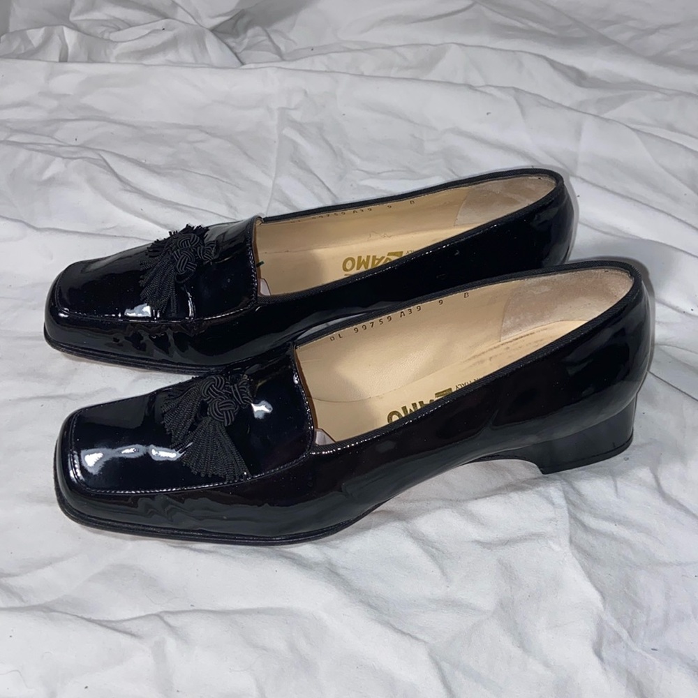Salvatore Ferragamo Alberta Patent Leather Loafers